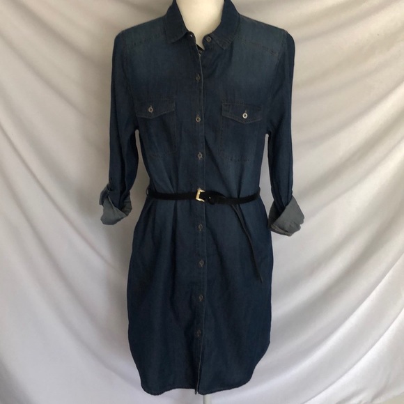 dark wash denim dress